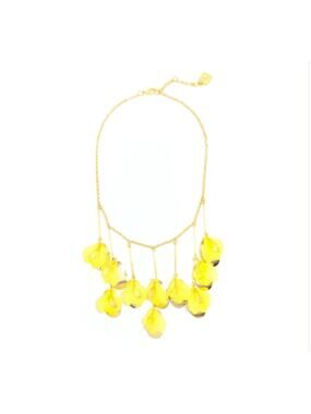 Zenzii Yellow Petal to the Metal Necklace
